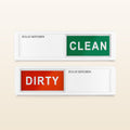 Dishwasher Clean Dirty Magnet Sign White by Zulay Kitchen