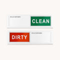 Dishwasher Clean Dirty Magnet Sign - White by Zulay Kitchen