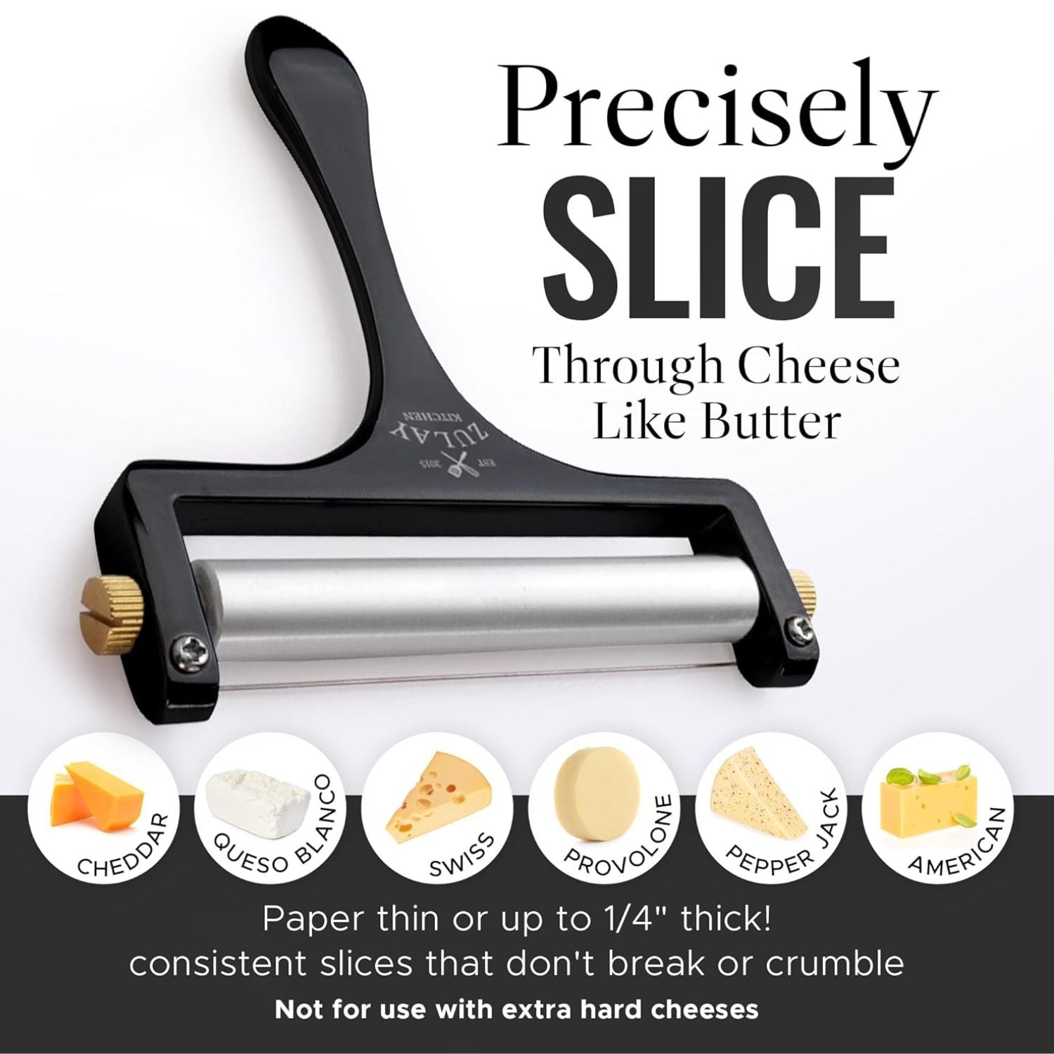 Zulay Kitchen Cheese Slicer With Wire - 2 Extra Wires Included - Silver, 1  - Kroger