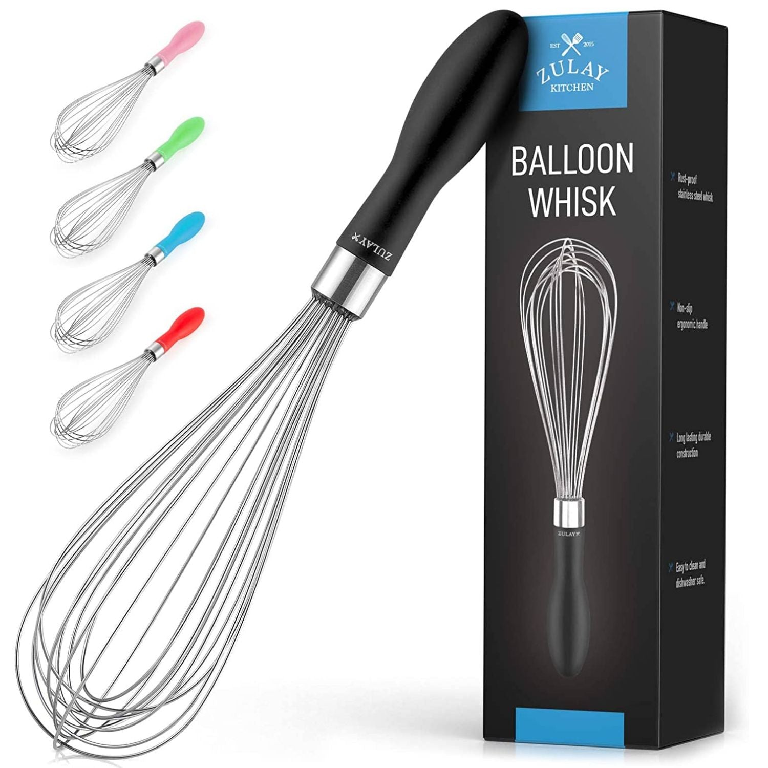 Balloon Whisk Black by Zulay Kitchen