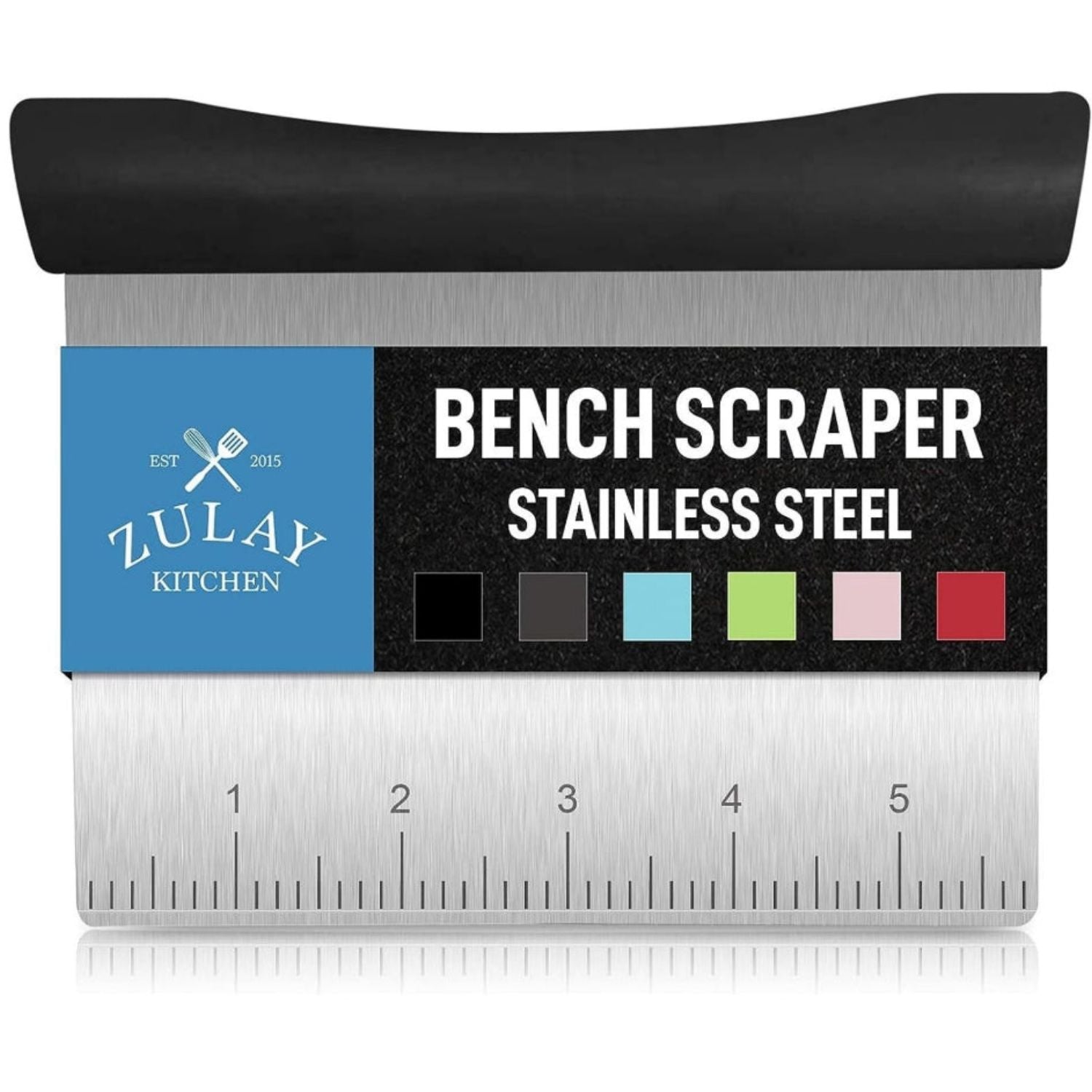 Multi-Purpose Bench Scraper & Chopper - Square by Zulay Kitchen