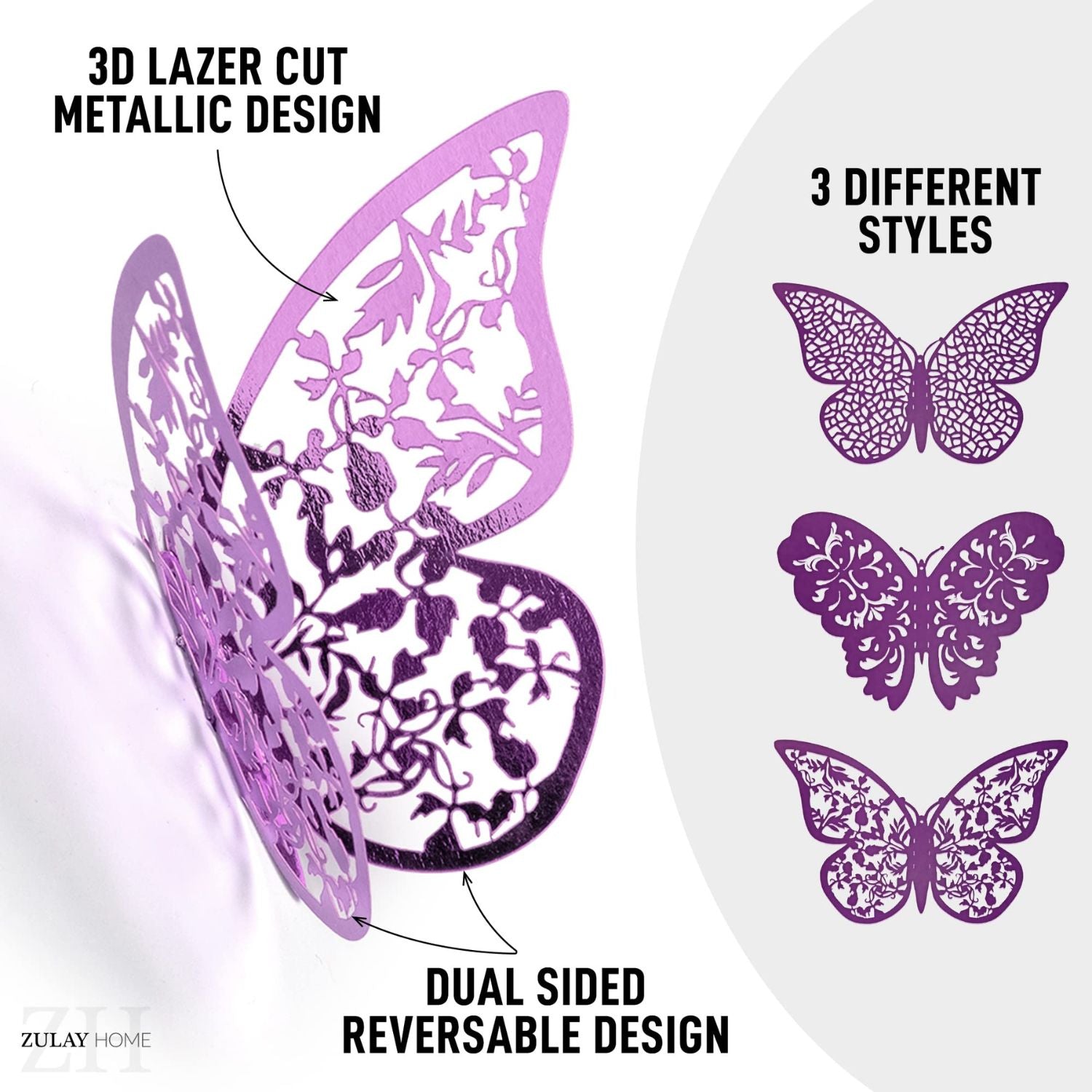 Dual Sided Reversible Design Wall Decor by Zulay Home