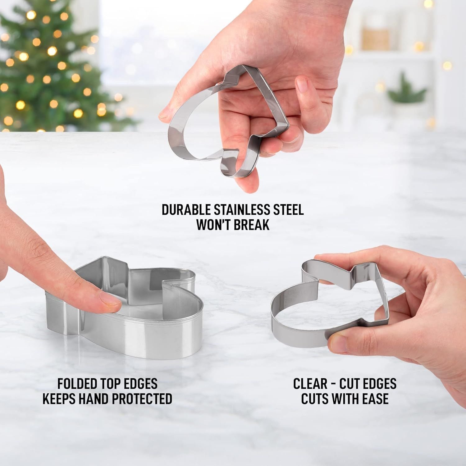 Durable Stainless Steel Cookie Cutters by Zulay Kitchen