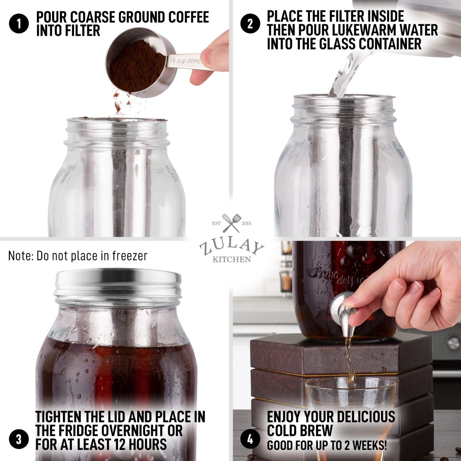 Easy to Use Cold Brew Jug by Zulay Kitchen