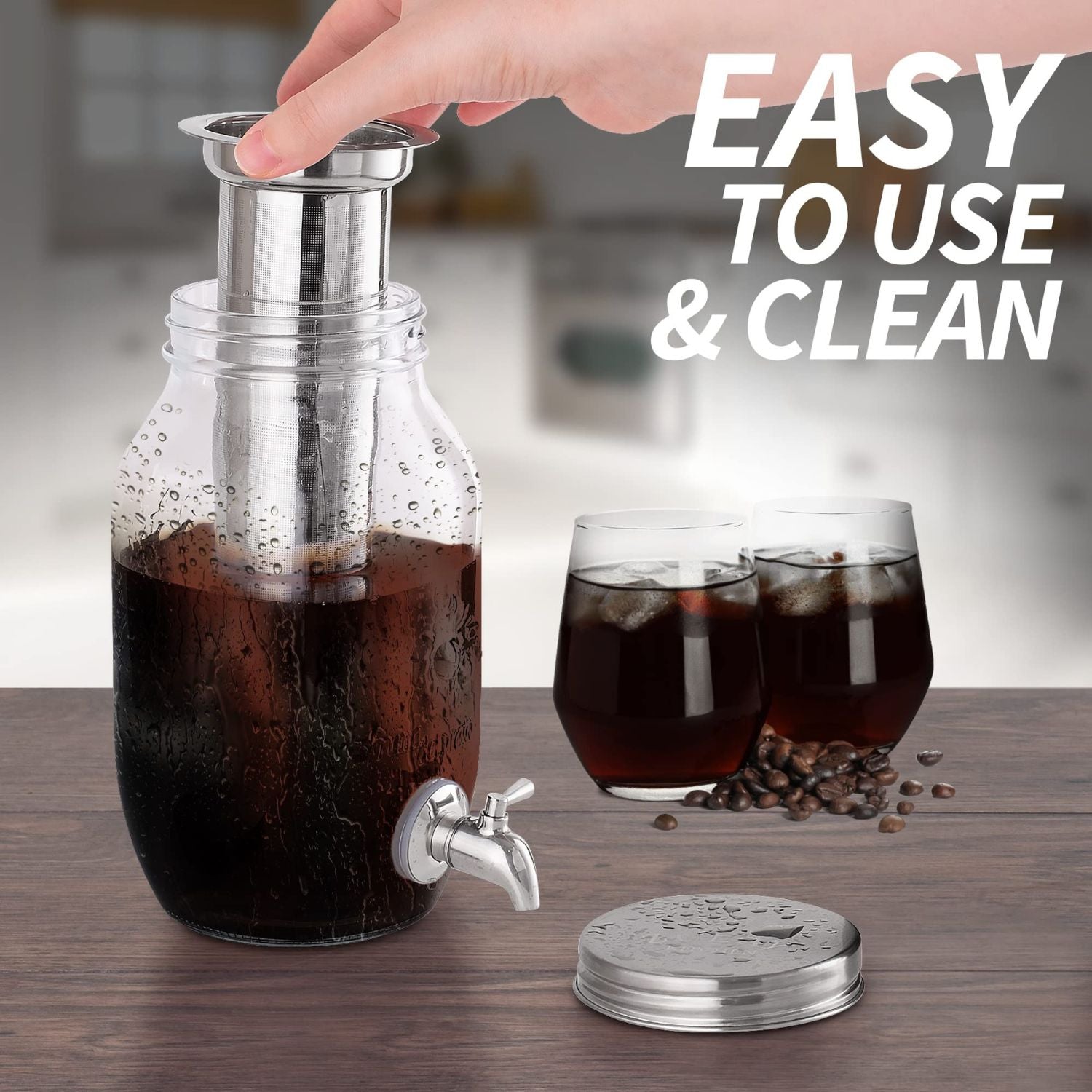 Easy to Use and Clean Cold Brew Jug by Zulay Kitchen