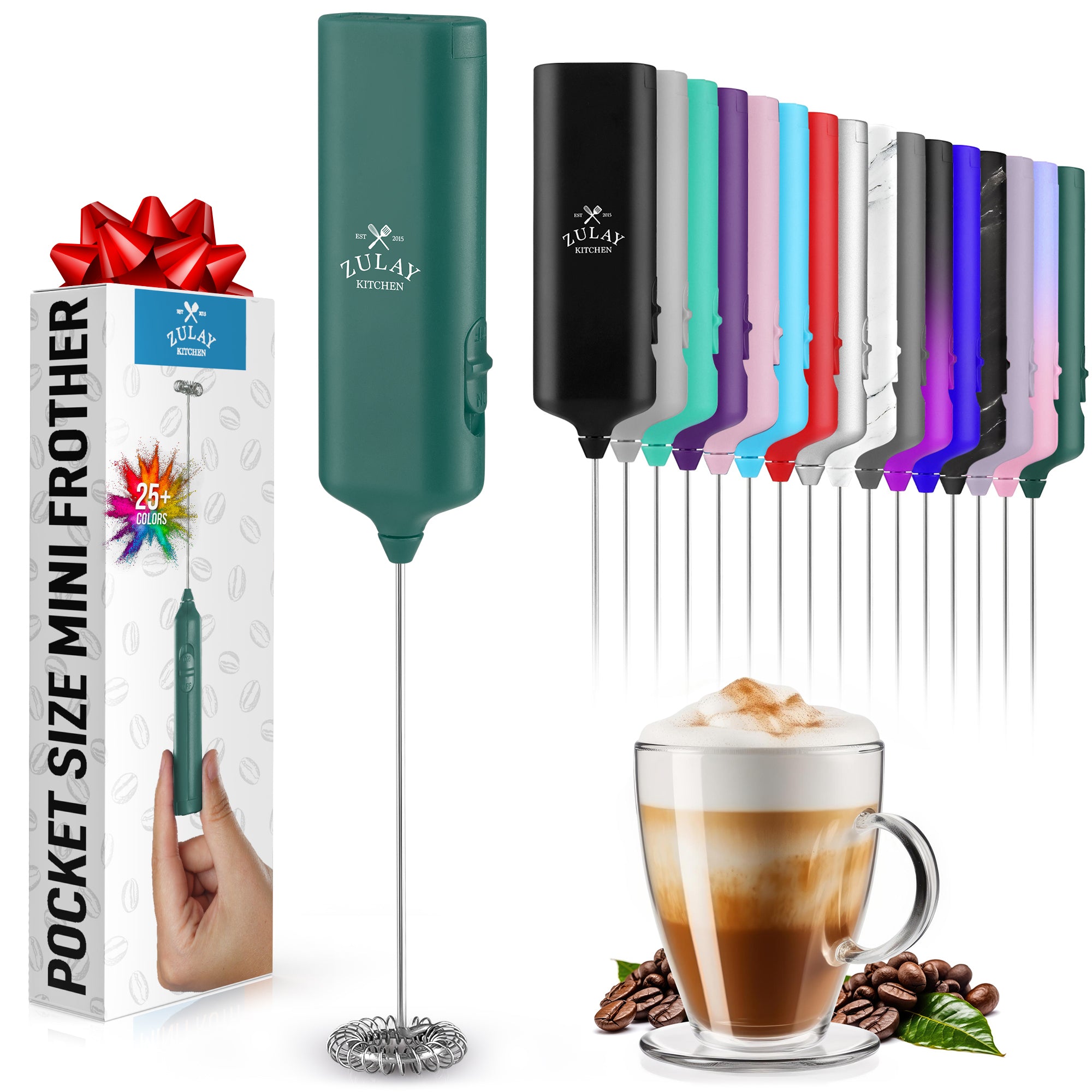 Mini Milk Frother - Emerald by Zulay Kitchen