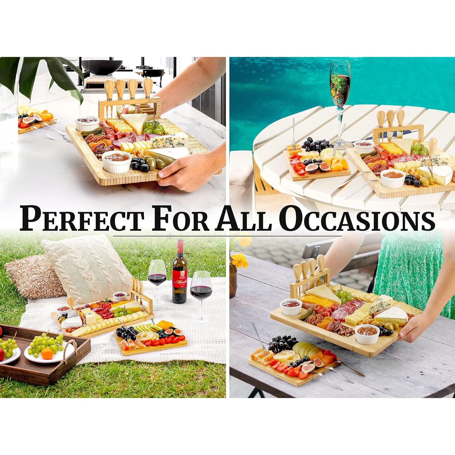 Perfect For All Occasions Cheese Board Platter Set by Zulay Kitchen