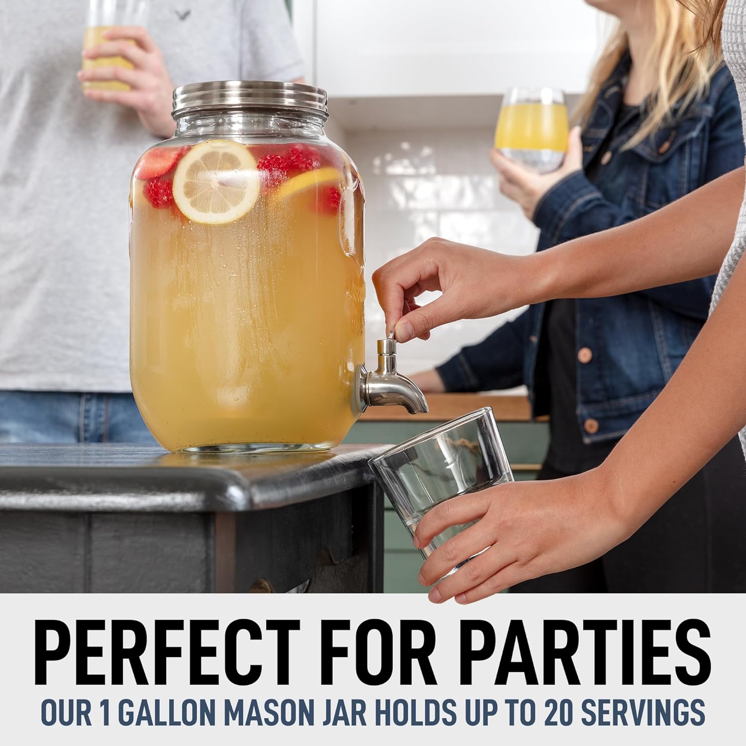 Perfect For Parties Mason Jar by Zulay Kitchen