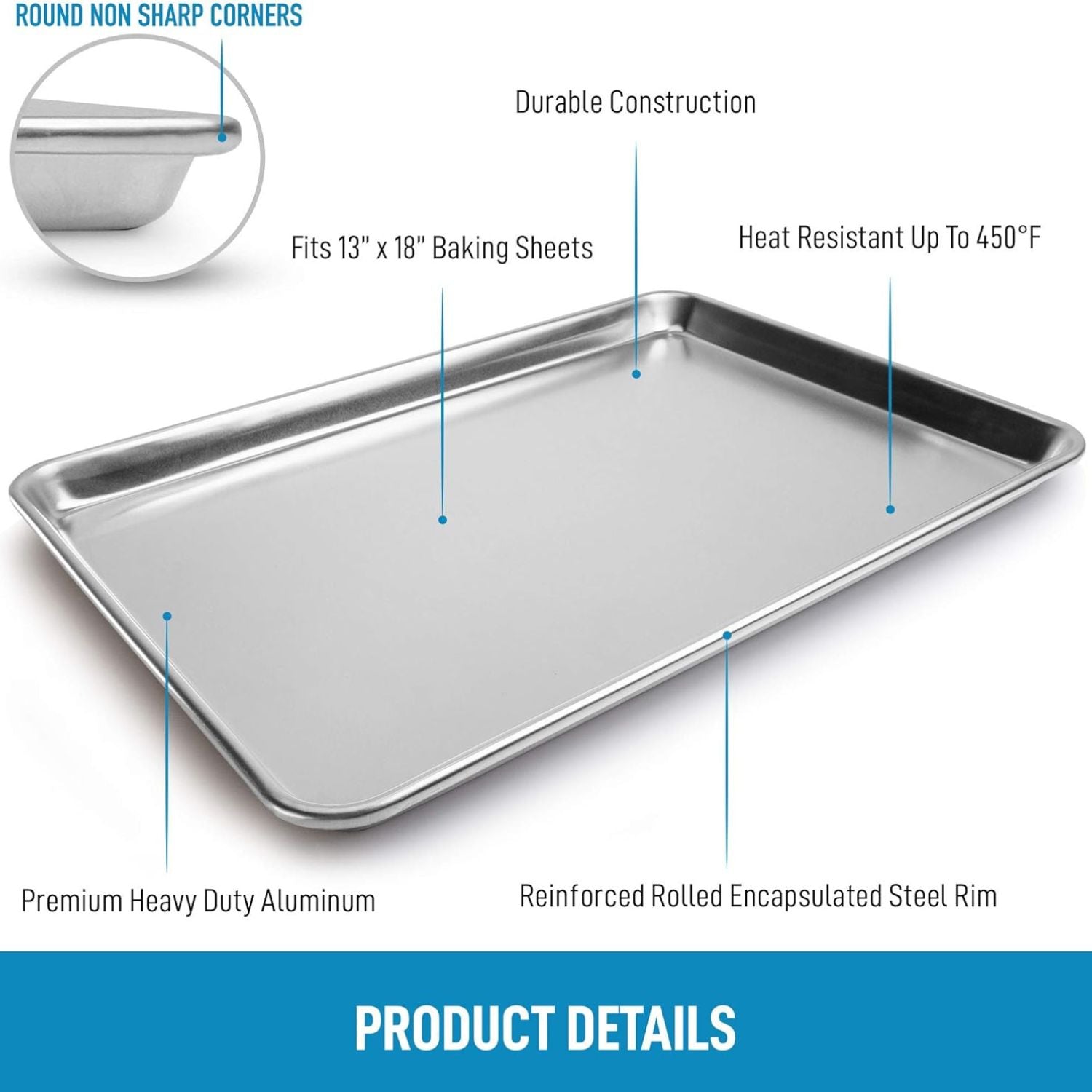 Premium Heavy Duty Aluminum Pan by Zulay Kitchen