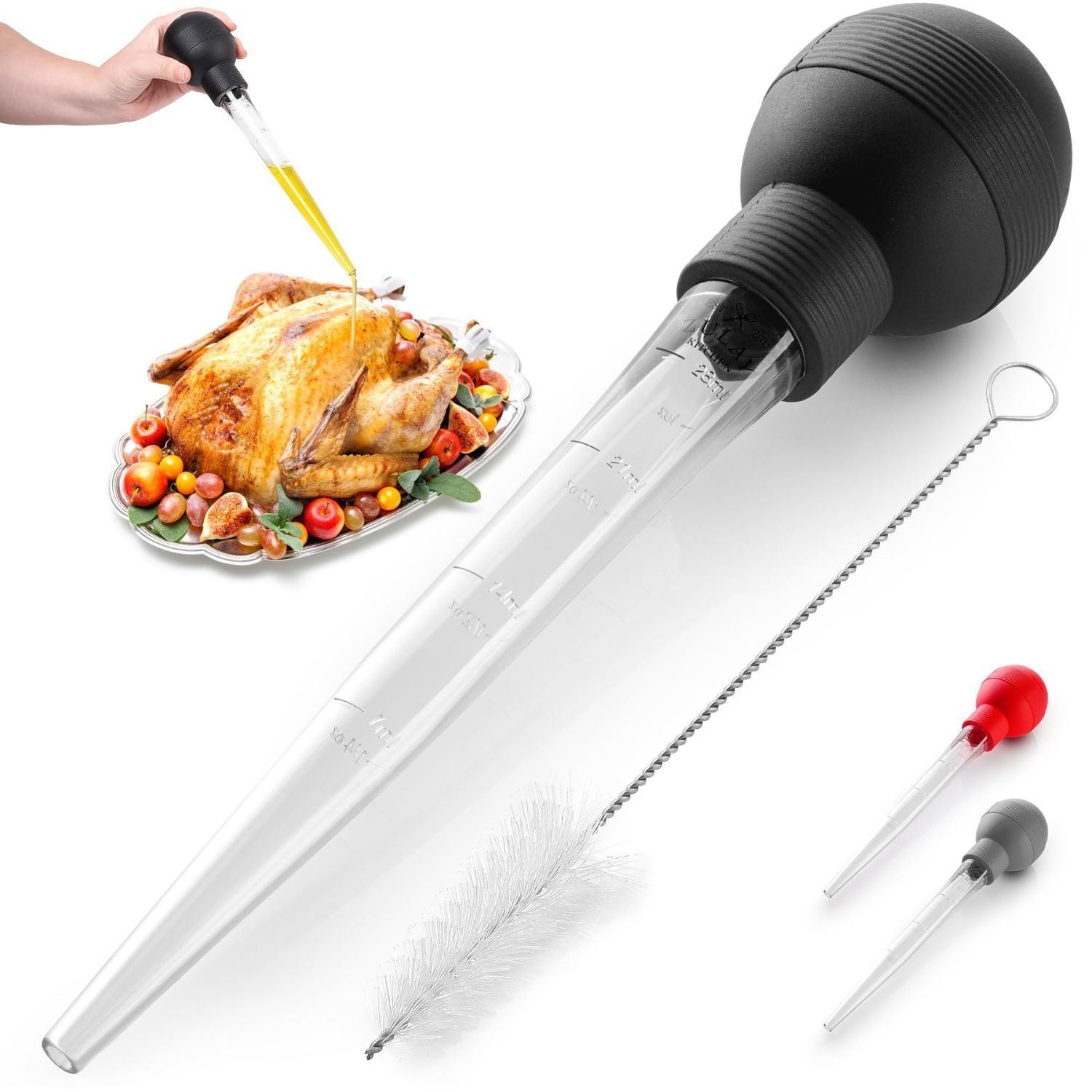 Turkey Baster- Black Suction Bulb by Zulay Kitchen