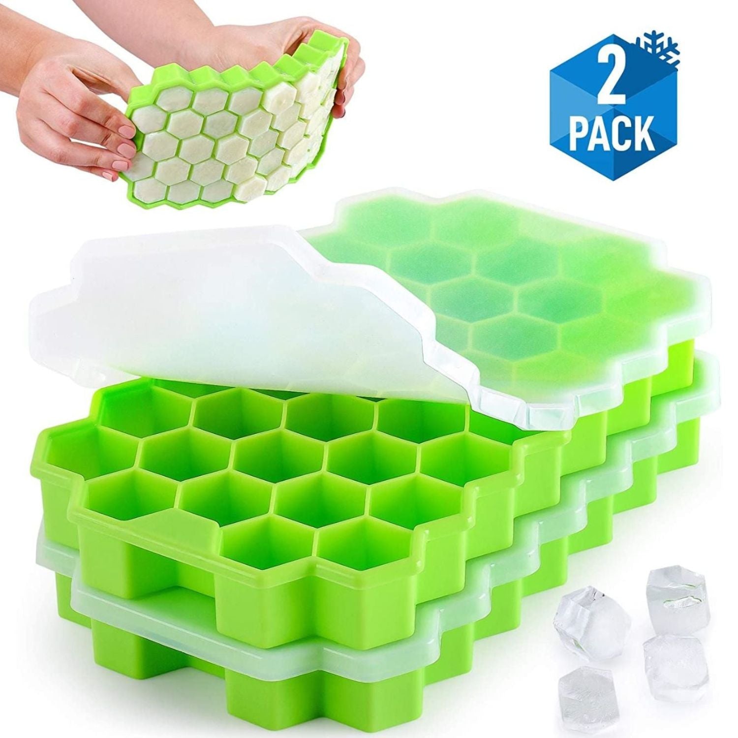 Honeycomb Ice Cube Tray Set by Zulay Kitchen