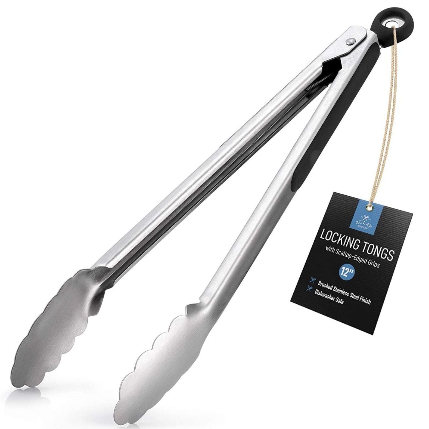 Stainless Steel Tongs - 12 inch by Zulay Kitchen