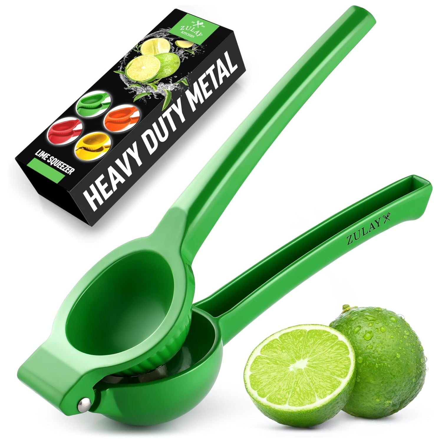 Premium Quality Metal Lime Squeezer - Green by Zulay Kitchen