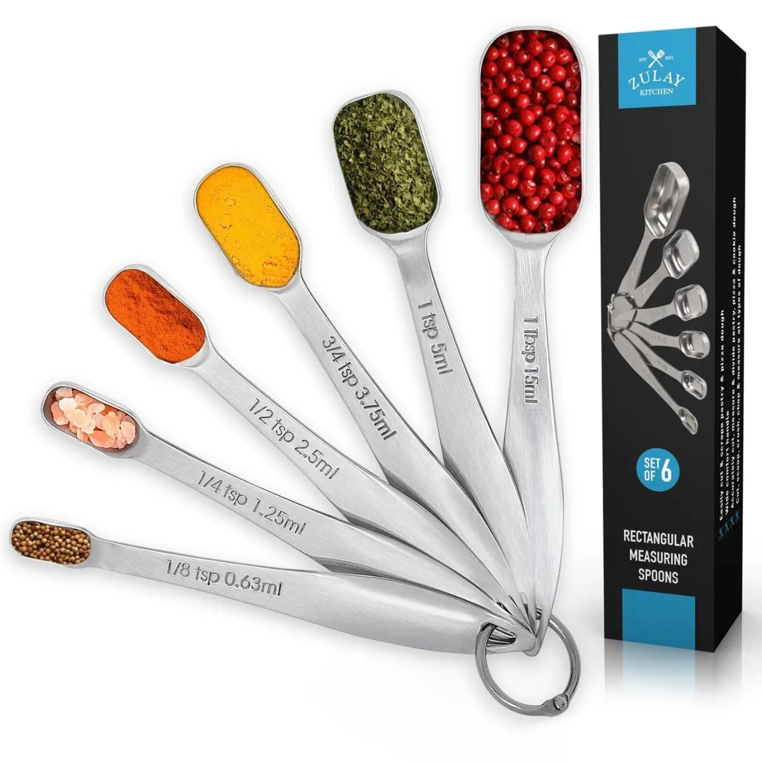 Stainless Steel Measuring Spoons by Zulay Kitchen