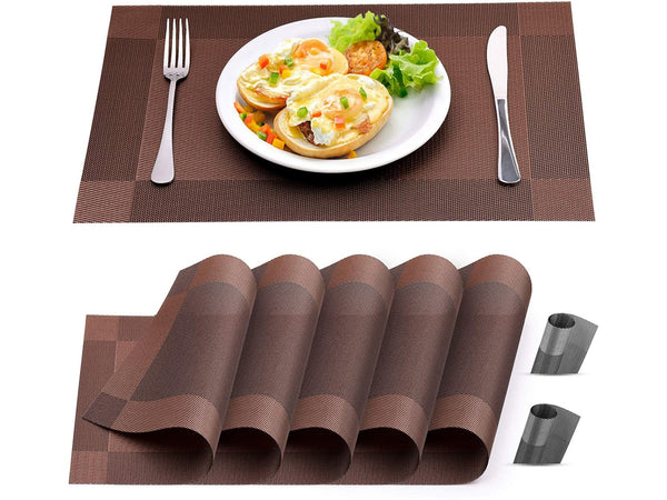 Vinyl Woven Placemats Set Of 6 