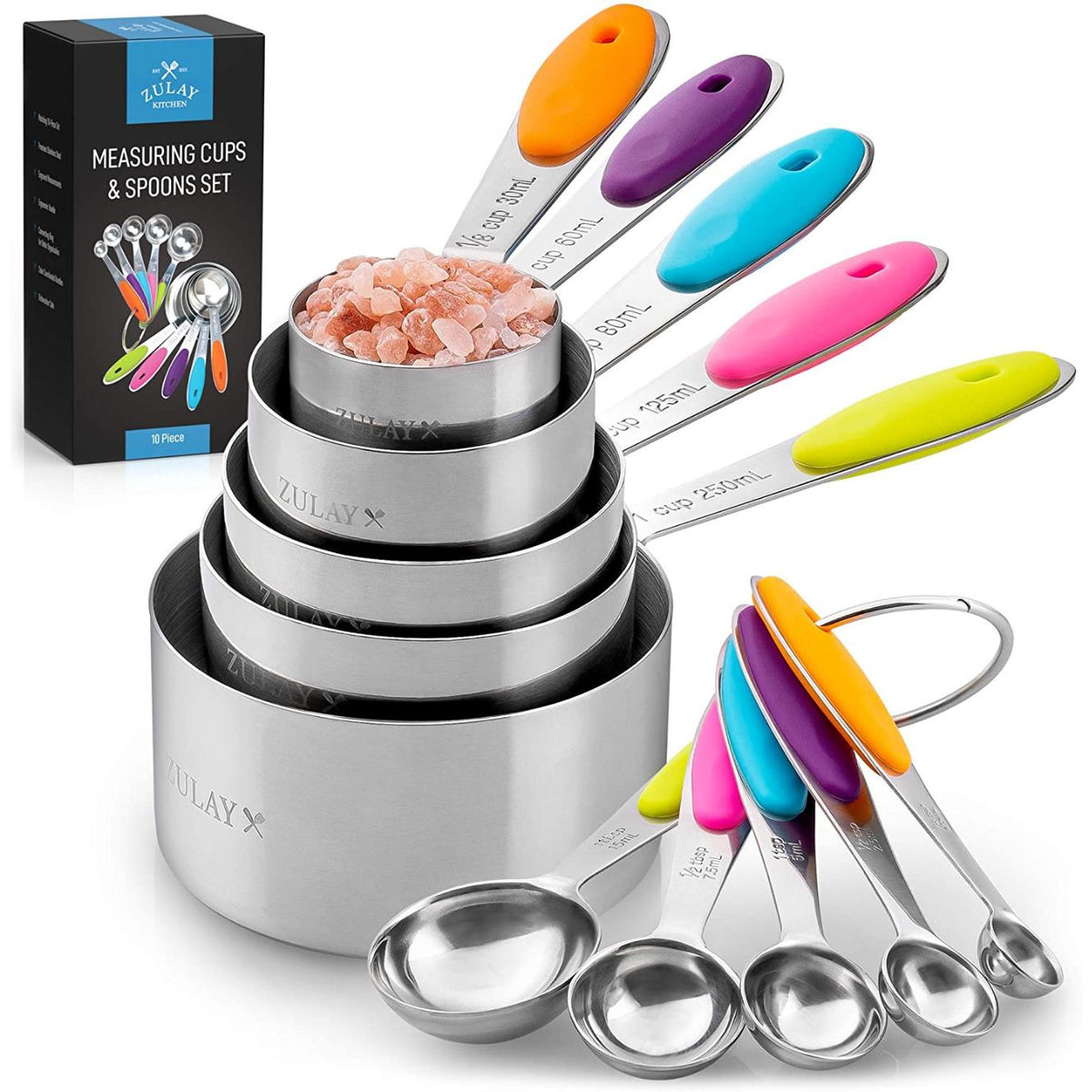 10 Piece Measuring Cup Spoon Set for Baking & Kitchen 5 Dry Measure Cups 5 Measurement  Spoons Set for Cooking - AliExpress