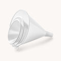 Plastic Kitchen Funnels for Filling Bottles  - Set of 3 by Zulay Kitchen