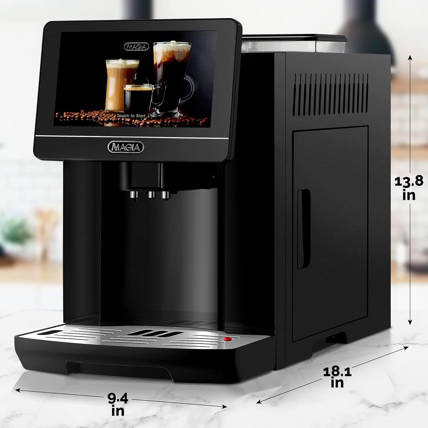  Zulay Kitchen Magia - Máquina de café expreso súper automática  con molinillo, máquina de café expreso con espumador de leche y recipiente  de leche aislado, máquina de capuchino y café con