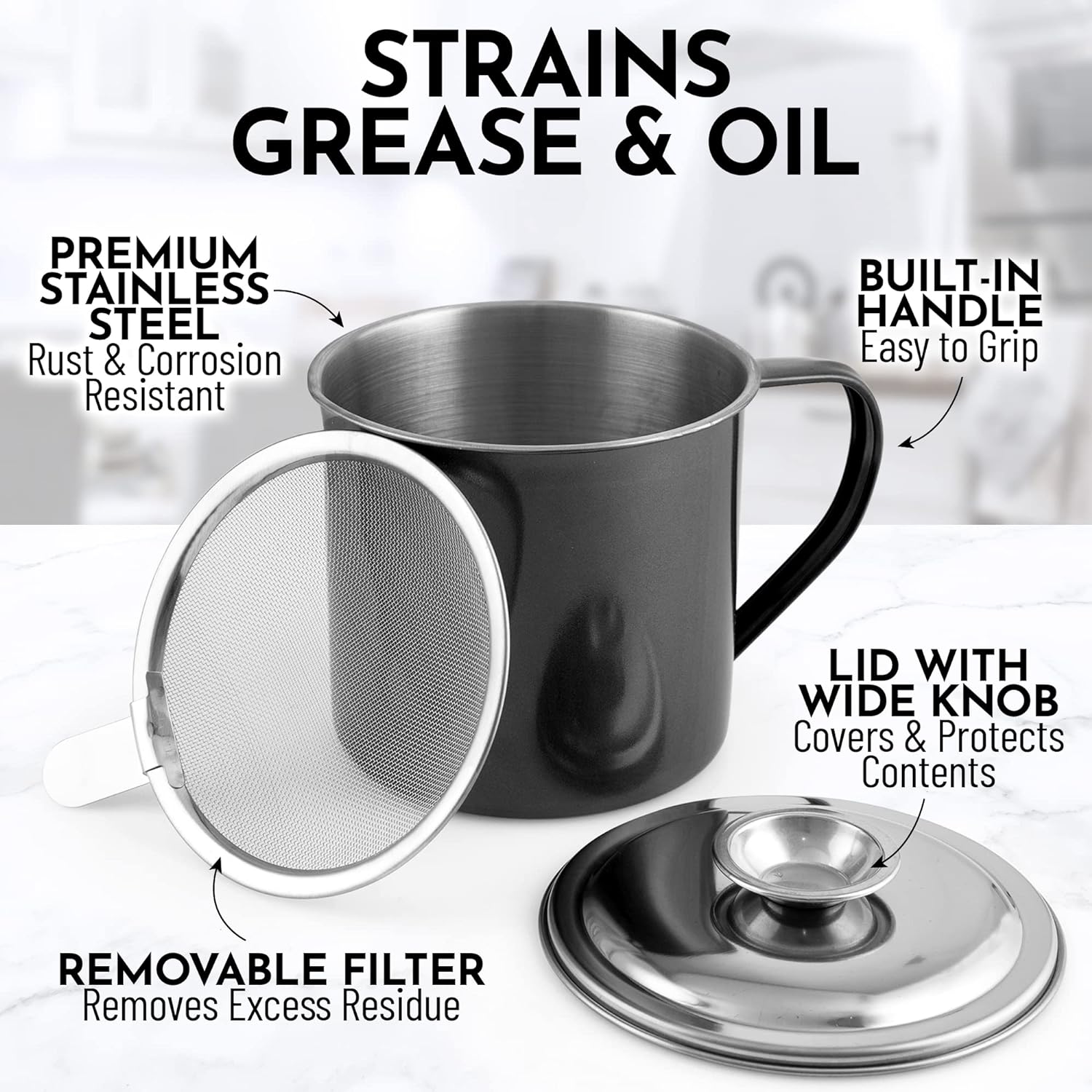 Grease Strainer and Cup