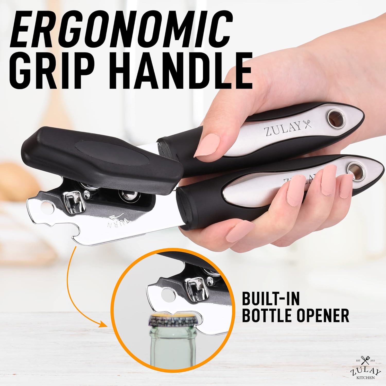 Prime Chef® Soft Grip Handle Can Opener - Slate – Taste and Living