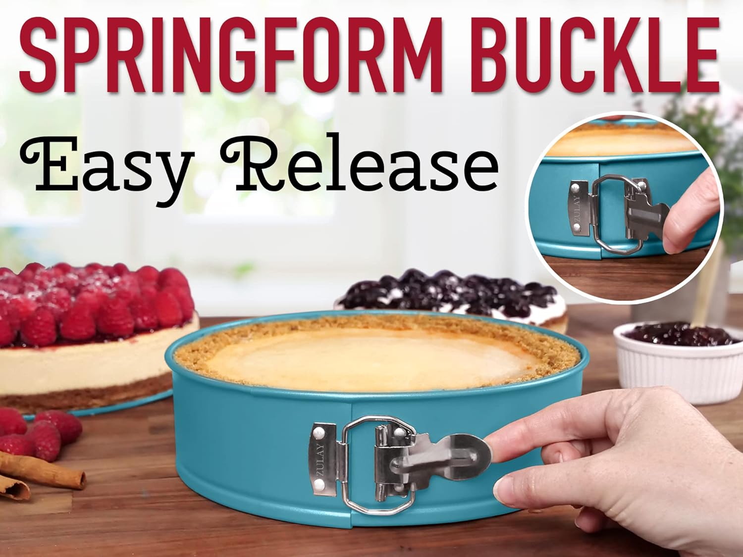 Zulay Kitchen Cheesecake Pan - Springform Pan with Safe Non-Stick Coating - 9  inch Light Blue, 1 - Fry's Food Stores