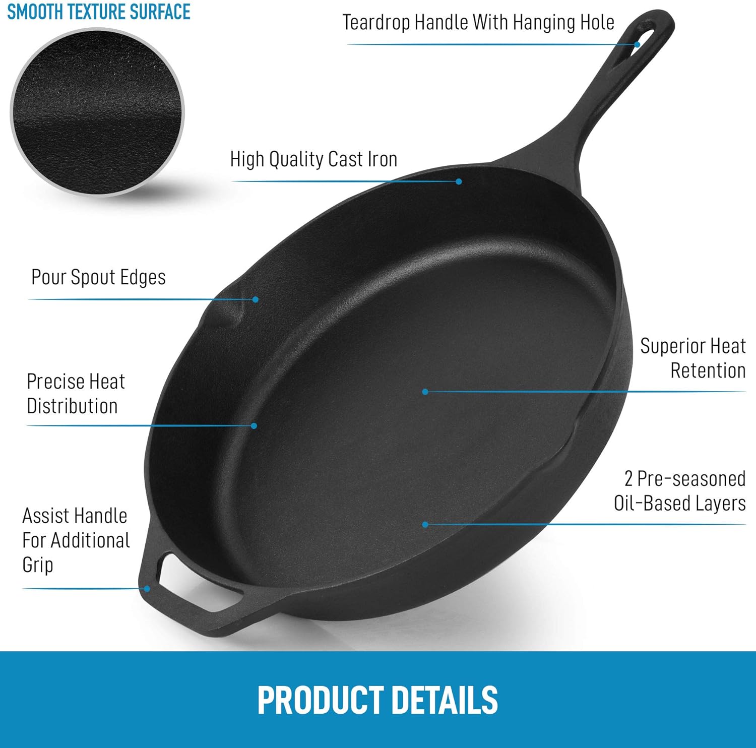 Cast Iron Dual Handle Pan, Shop Online