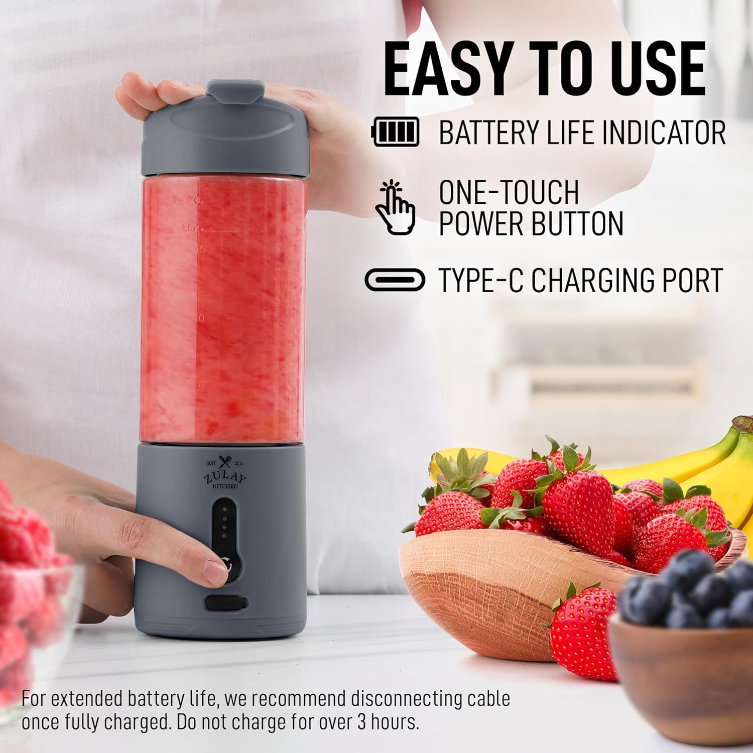 Portable Blender For Fruit Vegetables Multi-port USB Rechargeable Juicer  Blender