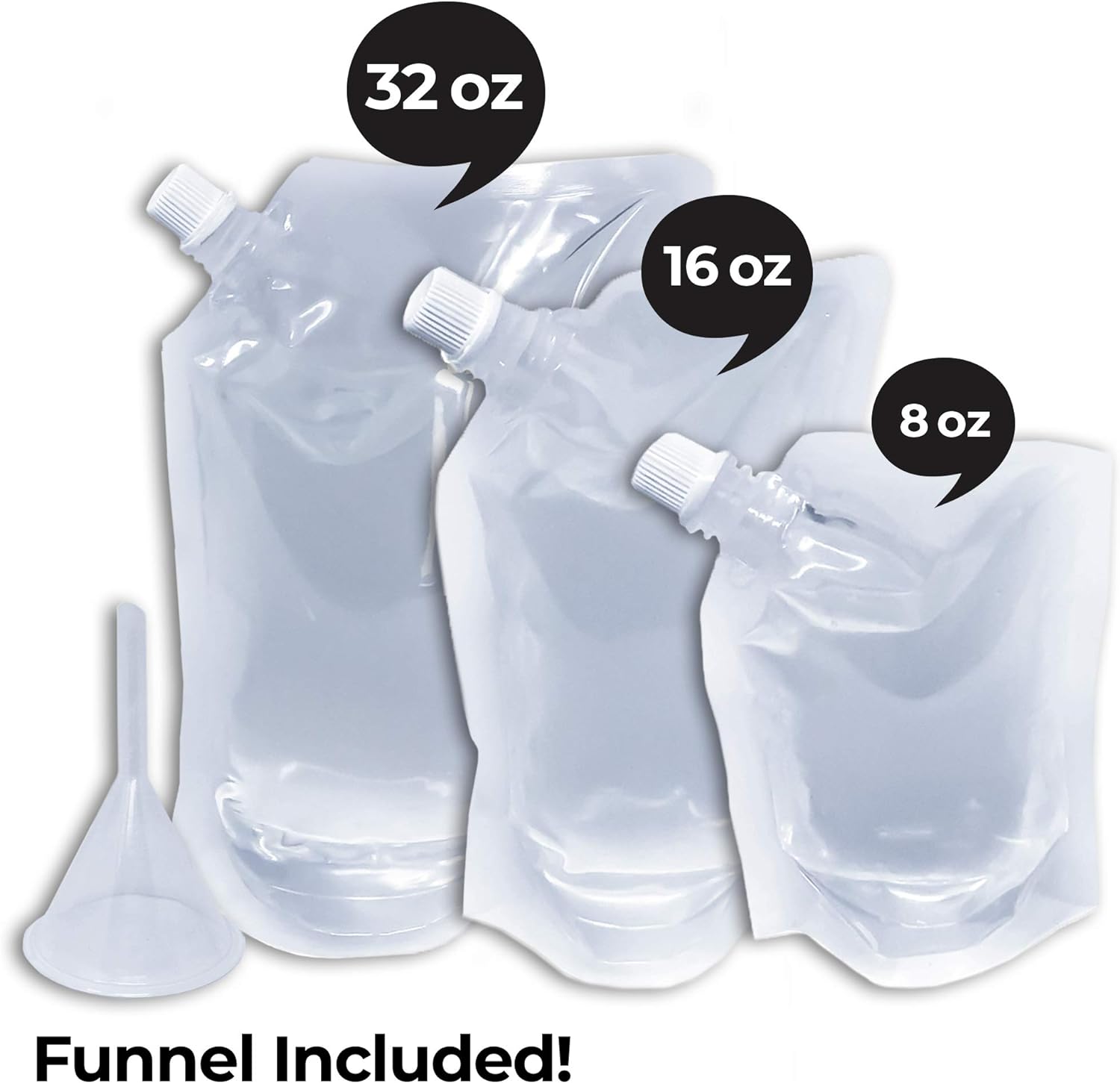 Zulay Plastic Flasks - 3 Pack