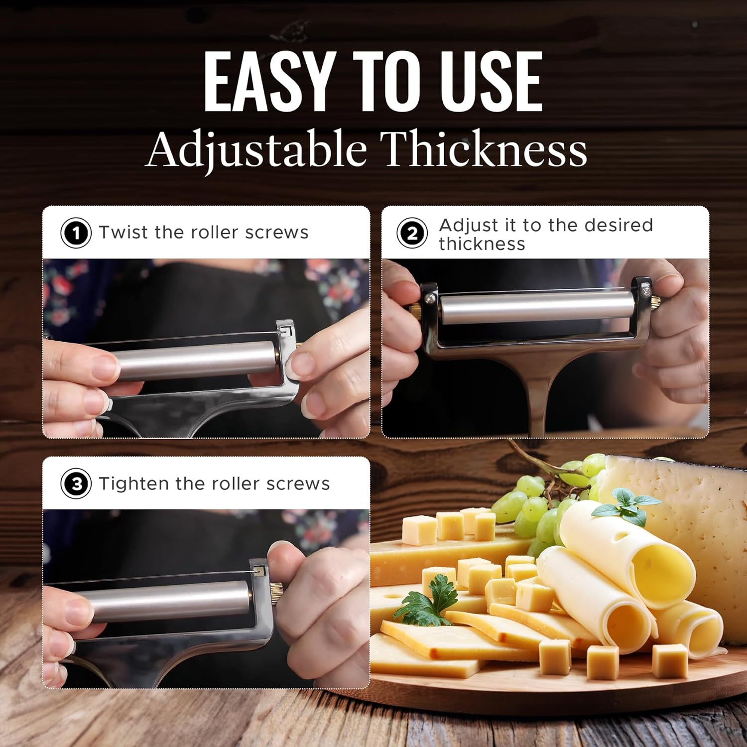 Adjustable Heavy Duty Aluminium Alloy Cheese Slicer,Slicers With