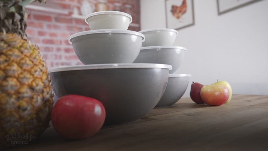 12 Piece Plastic Mixing Bowls with Lids by Zulay Kitchen