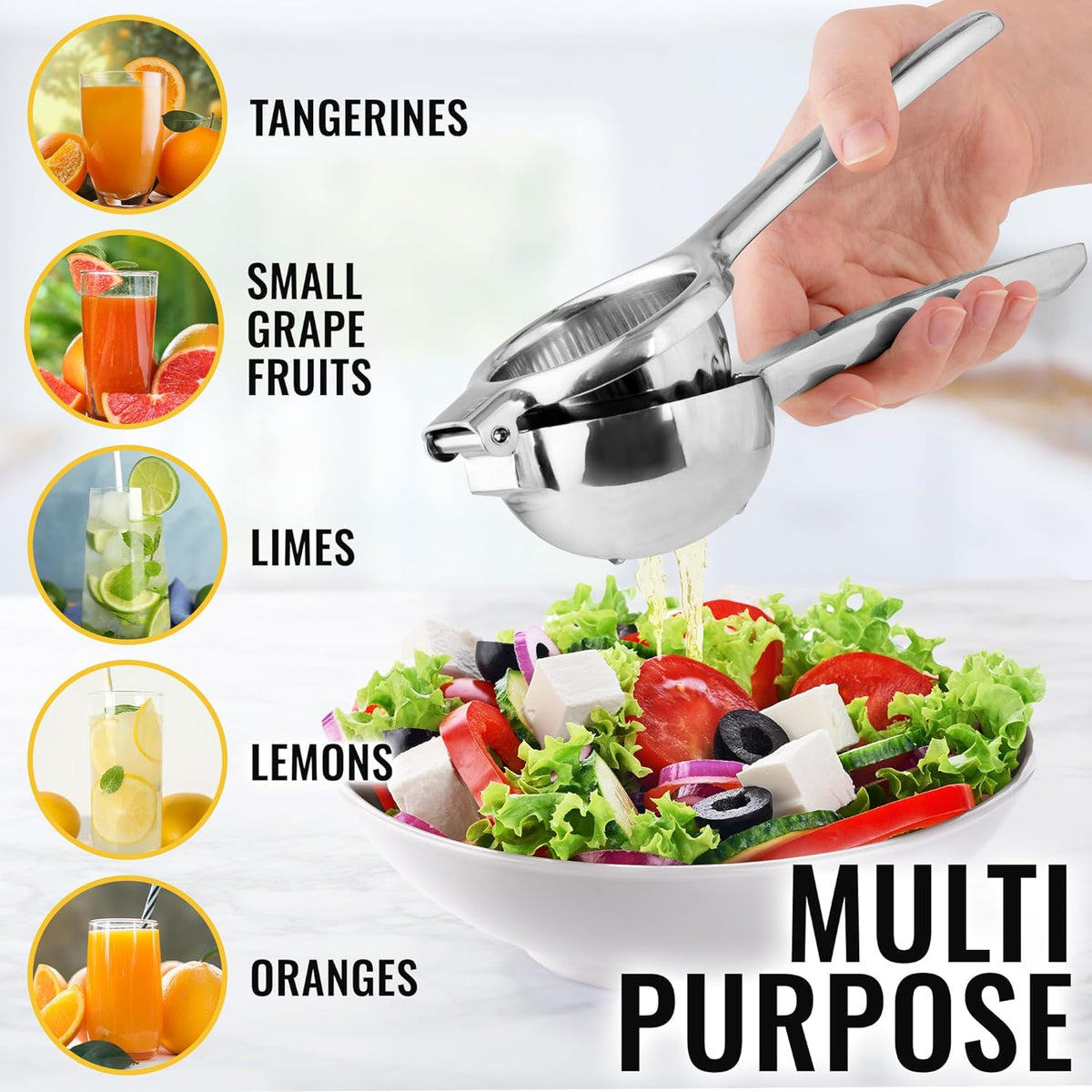 Stainless Steel Lemon Squeezer - Extra Large | Zulay Kitchen