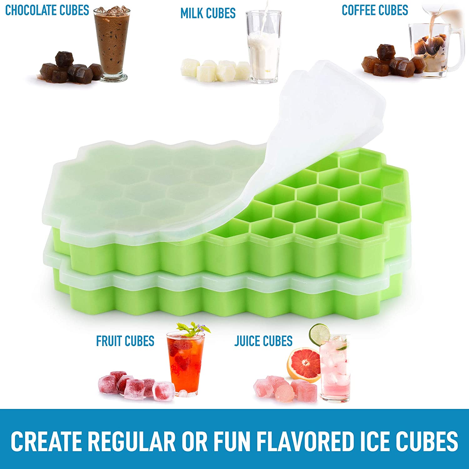 Honeycomb Mould Ice Cube Tray, Silicone Mould Ice Maker, Flexible Mould,  Whiskey Ice Cubes, Chocolate Mould, Ice Mould 