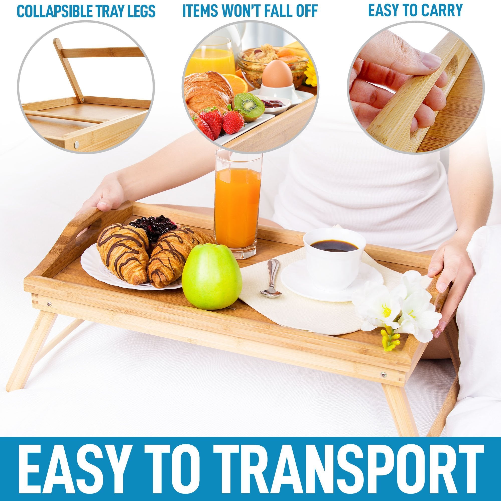 Easy to Transport Bed Tray Table by Zulay Kitchen