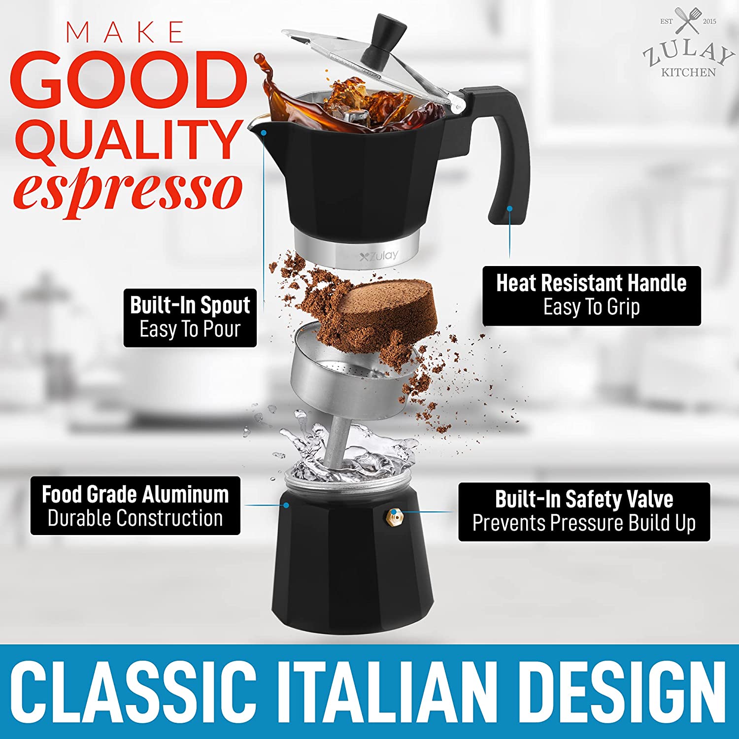 Rae Dunn Italian-Style Espresso Maker
