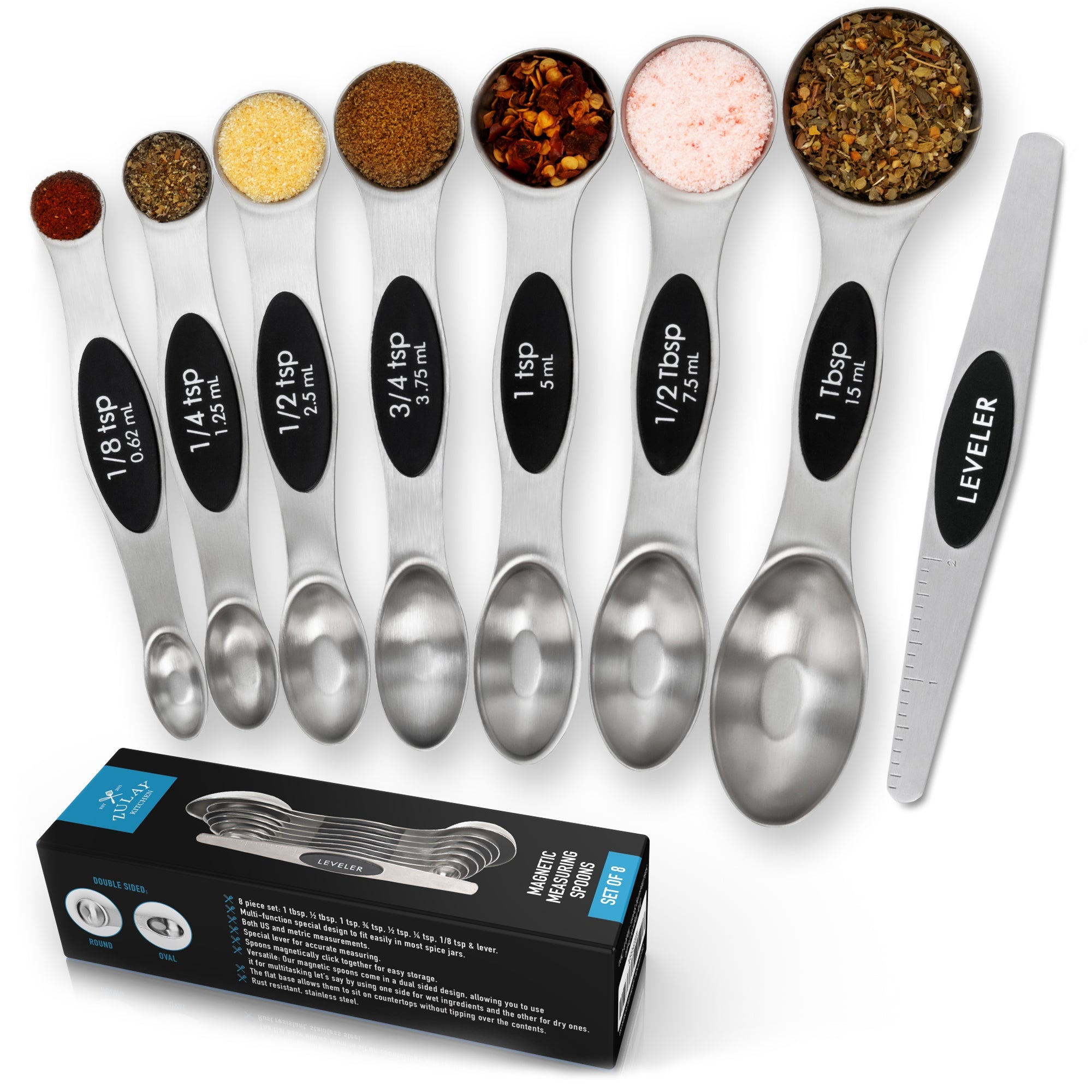 Measuring Spoon with Leveler Accurate Stainless Steel Spice Set