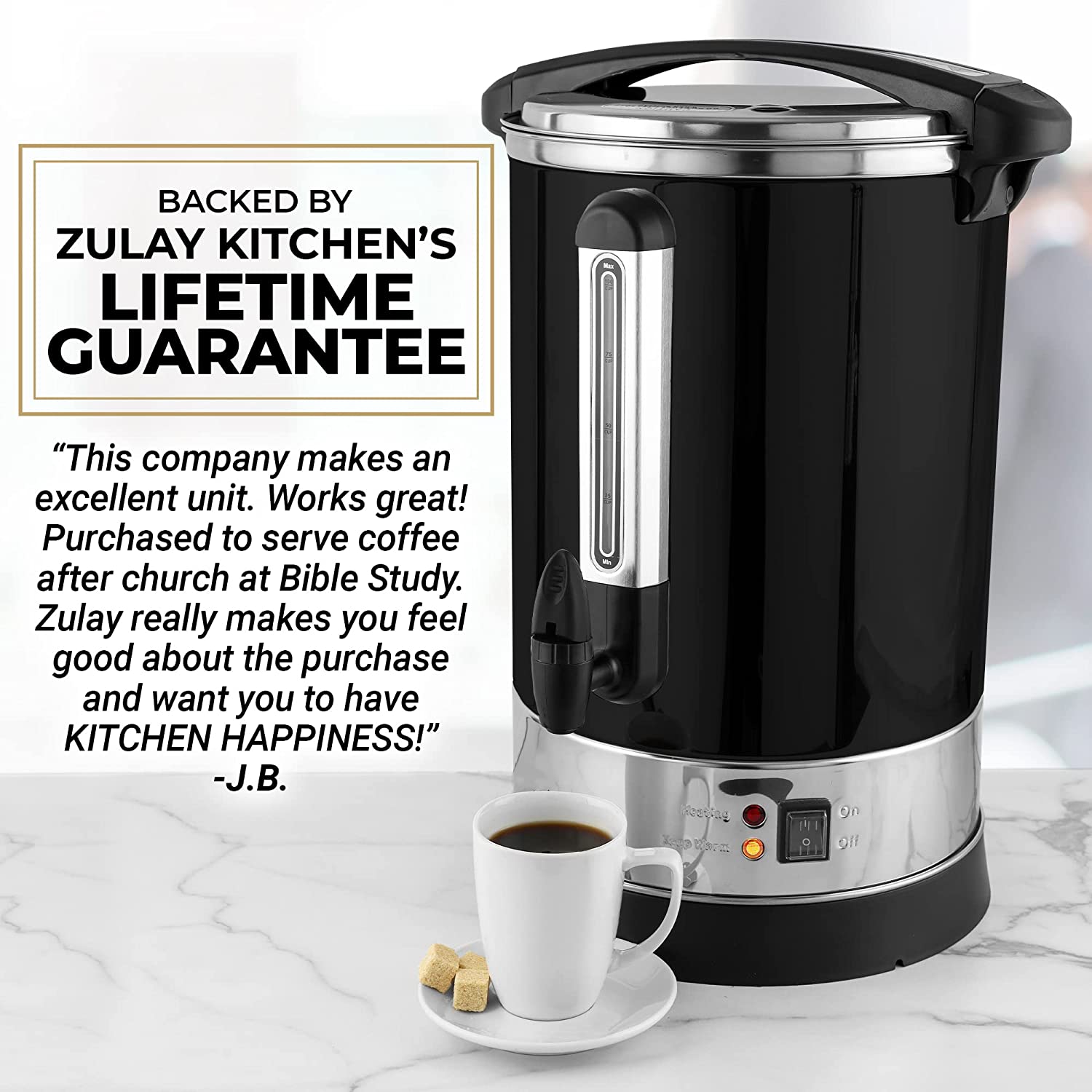 Zulay Premium 100 Cup Commercial Coffee Urn Black – Gather Kitchen