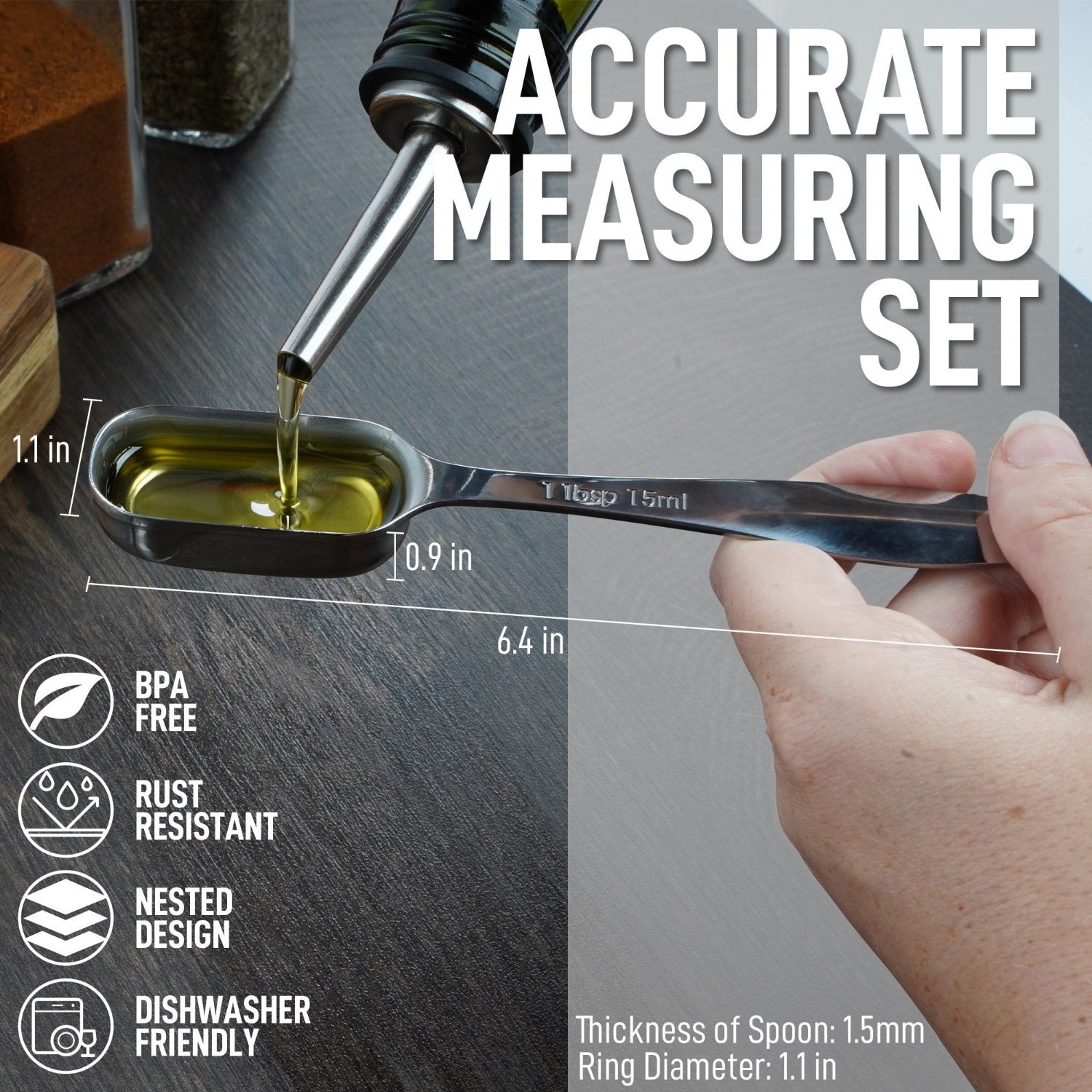 KitchenAid Gourmet Stainless Steel Measuring Spoons – Chickfoodtv