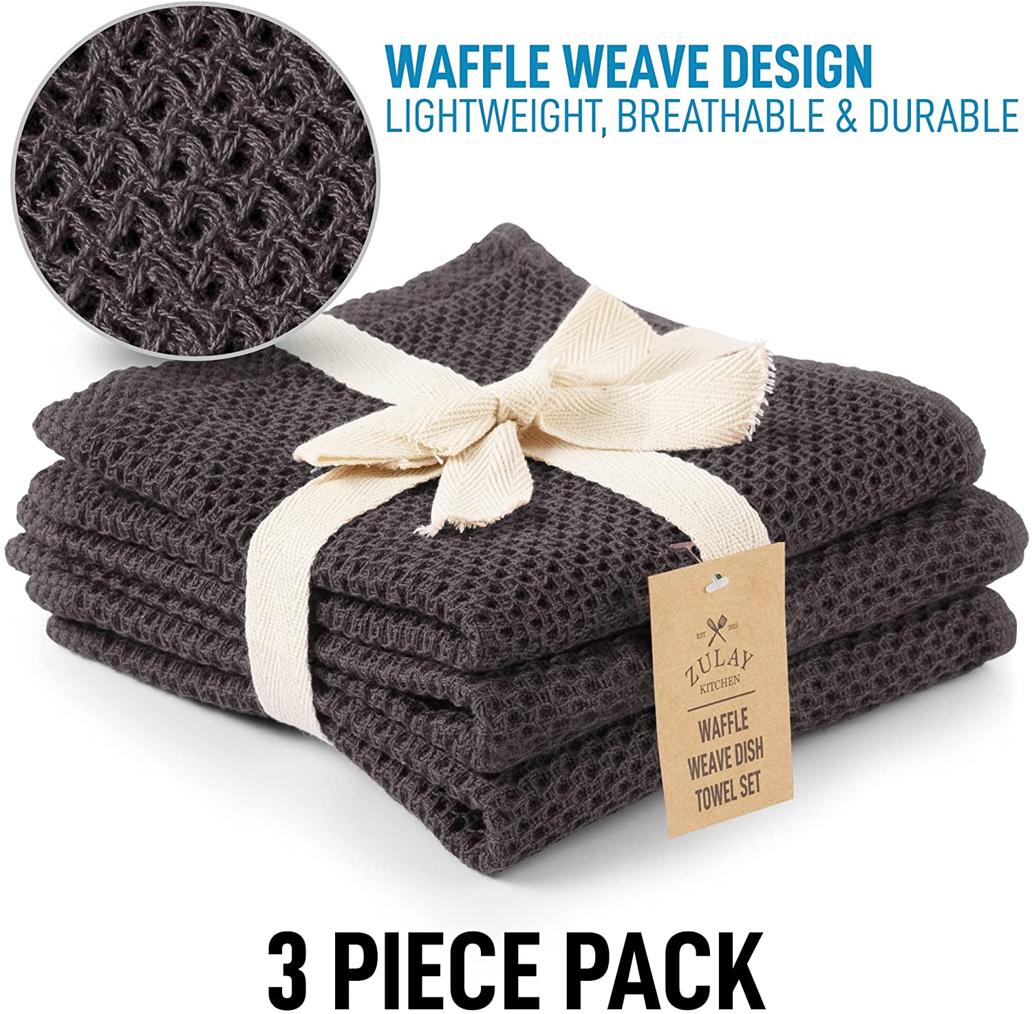 Zulay Kitchen Waffle Weave Kitchen Towels - 6 Pack 12 x 12 inch - (Light  Beige), 6 - Kroger