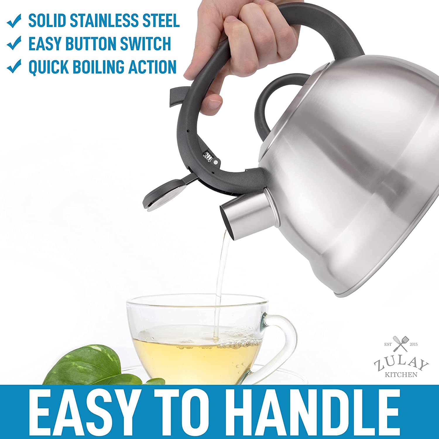 2 Liter Stainless Steel Whistling Tea Kettle Stove Top Water
